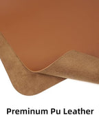 Leather Desk Pad Protector, Mouse Pad, Office Desk Mat, Non-Slip PU Leather Desk Blotter, Large Desk Mat, Waterproof Keyboard Mat for Office/Home/Decor (Light Brown, 55" x 17") - Image 2