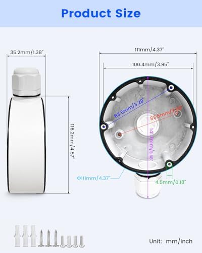KU-DS-1280ZJ-DM18 Security Camera Junction Box for HIK IP Dome Cameras - Image 3