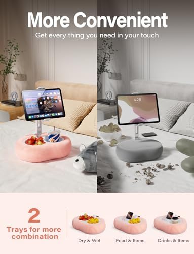 TAZENI Kindle Tablet Pillow Stand Accessories for Bed Reading, with 2 Trays - Image 3