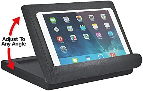 Ontel Pillow Pad Fold Away Multi-Angle Soft Tablet Stand, Gray - Image 2