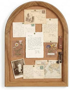Novabright Arched Cork Board for Walls 17 x 13'' Vintage Pin Board for Wall - Image 5