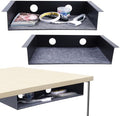 Under Desk Storage Shelf, Steel Under Desk Tray Mountable Add-On Shelf for Table Office Desk, Large (Pack of 2) by Patioer