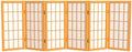 2 ft. Short Desktop Window Pane Shoji Screen - Honey - 6 Panels by RedLantern