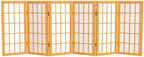 2 ft. Short Desktop Window Pane Shoji Screen - Honey - 6 Panels by RedLantern