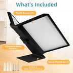 10-Pocket Desk Reference Organizer with Sturdy Metal Base, Flip Desktop Display System for Desk or Wall Mount, 10 Double-Sided Panels to Hold 20 Sheets Letter Size Document for Business Office - Image 3