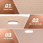 3/4 Inch Portable Anti Fatigue Standing Mat with Massage Points, Comfort Foot Standing Pad for Office Desk with Handle, Cushioned Kitchen Mat for Office & Home (Rose Gold, 17" X 22") - Image 3