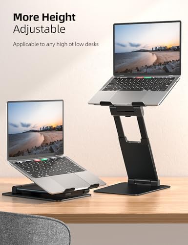 Nulaxy Pull-Out Height Adjustable Laptop Stand for Desk, 22 LB Support - Image 3