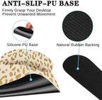 Arttown Keyboard Mouse Pad Set, 4 in 1 Desk Mat Set Leopard Gold - Image 5