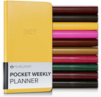 Gallery Leather Pocket Weekly Planner 2026-2027 Caribbean Yellow by GalleryLeather
