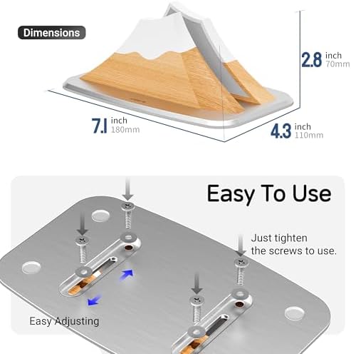 AFOOYO Vertical Laptop Stand - Snow Peak-Shaped Wooden Holder Dock Compatible with MacBook, Surface, Chromebook, Dell & More - Space-Saving Design for All Laptops - Image 5