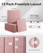 48" x 36" Large Cork Bulletin Board Tiles, Peel and Stick Felt Wall Panels for Vision, Message Center, Picture and Prayer Board for Office, Dorm, Room and Desk Decor(Pink) - Image 2