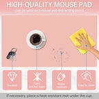 AKOZLIN 35.4"x 18.9" Soft PU Leather Surface Office Desk Mouse Mat Anti-Push Pad with Full Grip Fixation Lip Table Blotter Edge-Locked Protector Pink - Image 6