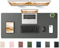 YSAGi 47.2" x 24" Large PU Leather Desk Mat for Keyboard and Mouse - Waterproof Non-Slip Desk Pad Protector for Office, Home, Writing Desk, Dark Grey by YSAGi