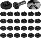 24pcs 43mm Magnetic Zip Tie Mount, Multi-Functional Cable Holder, Suitable for Industrial Cable Management and Home Cable Organizing. 24 Mounts and 100 Nylon Cable Ties by Unknown