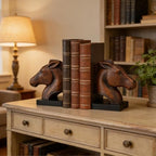 Guichifun Horse Head Decorative Bookends Holder Vintage Decor - Image 5