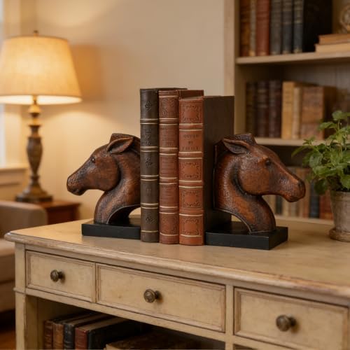 Guichifun Horse Head Decorative Bookends Holder Vintage Decor - Image 5