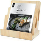 DOSTATNI 3-Tier Pine Wood Literature Organizer & Card Display Stand - 8.5 x 11 for Desk by DOSTATNI