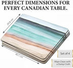 Pimpernel Coastal Shore Placemats, Set of 4 – (15.7" x 11.7") Cork-Backed Board with Lacquer Finish, Heat & Stain Resistant Surface Protectors for Dining Room, Kitchen & Beach-Inspired Décor - Image 4