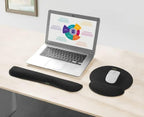 Comfy Mee Premium Memory Foam Keyboard and Mouse Wrist Rest Pads Set- for Comfortable Typing &Wrist Pain Relief (Pack of 2) - Image 2