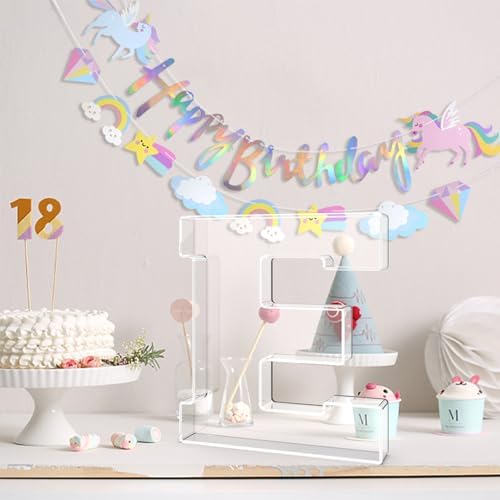 13.8" Acrylic Letter Charcuterie Tray,Fillable Alphabet Box (Letter E) - Image 4