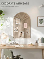 Large Arched Felt Bulletin Board 35.4''×23.6'', Taupe - Image 2