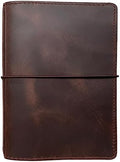 Travelers Notebook Cover with Inner Pockets, Card Slots and Pen Holder, B6 Size, Dark Brown by newestor