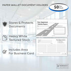 Vehicle Papers Wallets - Car Document Holders - Black (50 Pack) - Image 3