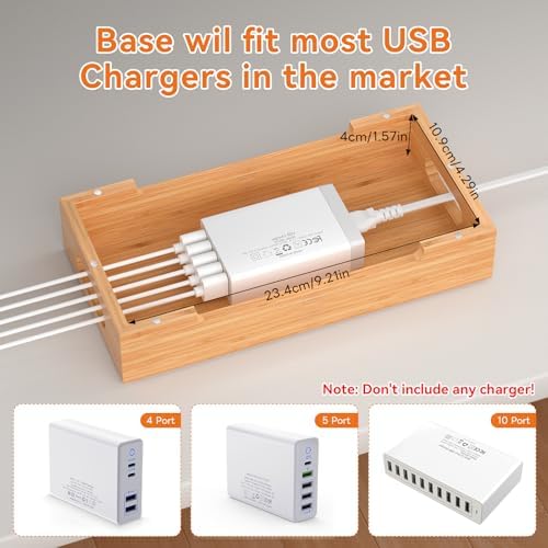 Pezin & Hulin Bamboo Charging Station for Multiple Device Phone Watch Stand - Image 4