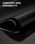 YSAGi 55" x 17" Large PU Leather Desk Mat for Keyboard and Mouse - Waterproof Non-Slip Desk Pad Protector for Office, Home, Writing Desk, Black - Image 6