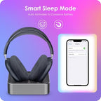 Headphone Charging Station for AirPods Max 1 & 2 - Magnetic Charger Dock with Lightning & USB-C Connectors, LED Indicator, Easy Drop-in Charging (Upgraded Titanium) - Image 4
