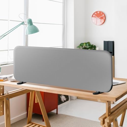 DECOLAB Desk Dividers, Portable Table Partition Panel 48"x18", Steel - Image 2