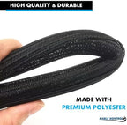 Kable Kontrol Braided Cable Sleeve Split Wrap 1/2" 50 Ft - Black - Image 4