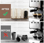 Geelin 18oz Adjustable Coffee Cup Dispenser with Wooden Base, Cup and Lid Holder, Cups Holder Organizer for Coffee Pod Straw and Lid Storage(4-compartment Single,Color 2) - Image 4