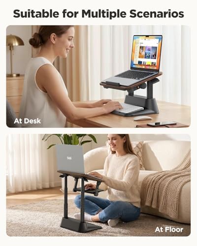 SAIJI Laptop Stand for Desk, Adjustable Standing Desk Riser Up to 20.5" - Image 4