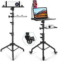 Tossbiss Laptop Tripod on Wheels with 2 Shelves by TossBiss
