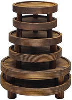 6 PCS 5/6/8 Inch Wooden Risers for Display Wood Pedestal Stand (Brown) by QZV