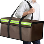 Large Fireproof Document Bag for Home Safe Storage, 24 x 12 x 12in, Brown by Amerbro