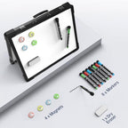 Small Dry Erase White Board - TSJ OFFICE 12" x 16" Mini Easel Desktop Double Sided Whiteboard, Portable Magnetic Board on Table Top with Holder for Drawing, Teacher Instruction, Memo Board - Image 4