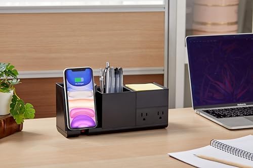 Bostitch Konnect Qi Certified Wireless Charging Desk Accessory Kit with Pencil Cups - Image 5