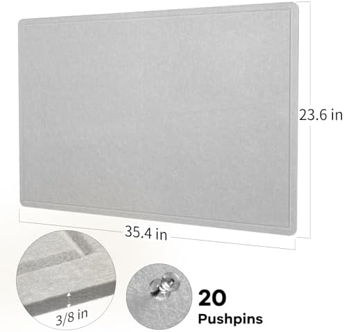 Felt Bulletin Board 36x24 inches, Decorative Pin Board for Home & Office - Image 5