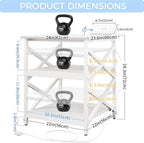 METYERRY 23.6"x23.6" Large Printer Stand with Power Outlet, 3 Tier Cart - Image 3