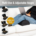 Mind Reader Air-Cloud Memory Foam Under Desk Footrest, Ergonomic Support for Back, Hip, Legs, Knees & Feet, Adjustable Height, Memory Foam, Black - Image 5