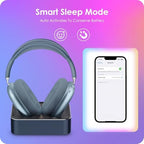 Headphone Charging Station for AirPods Max 1 & 2 - Magnetic Charger Dock with Lightning & USB-C Connectors, LED Indicator, Easy Drop-in Charging (Navy) - Image 4