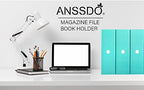 ANSSDO 24 Pack Teal Cardboard Magazine File Holder Storage Organizer - Image 3