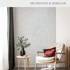 VIVELDA Large Felt Bulletin Board 48 x 36 Inch - 12-Pack Square Acoustic Wall Panels, Cork Board Alternative, NRC 0.95, Damage-Free Adhesive, Slatted Design for Home, Classroom (Marble) - Image 6