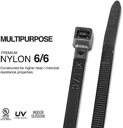 TR Industrial Multi-Purpose UV Resistant Black Cable Ties, 14 inches, 200 Pack - Image 3