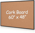 Extra Large Cork Bulletin Board 60" X 48", Black Aluminum Framed 5'x4' Corkboard for Wall, Wall Mounted Notice Pin Board with 18 Push Pins for School, Home & Office by Justdowhatyouwanttodo