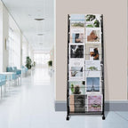 Floor-Standing Magazine Rack 6-Layer with Wheels, Brochure Display Stand for Exhibitions, Office, and Any Organization Requiring Information Display - Image 5