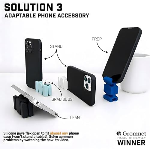 CordBrick 2PK Silicone & Steel Weighted Nightstand Cord Holders. Travel Phone Charger Organizers. Useful iPhone Accessories. Small Gifts for Men, College Students. Tech Gadgets for Teens. Black - Image 4