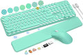 Wireless Keyboard and Mouse Backlit - Typewriter, Magnetic Wrist Rest by Trueque